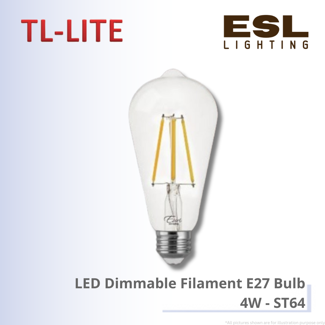 TL-LITE LED Dimmable Filament E27 Bulb 4W - ST64