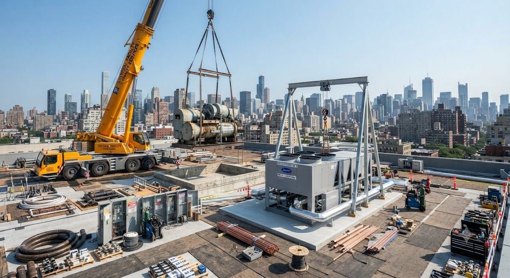 Critical facility chiller swap-out service
