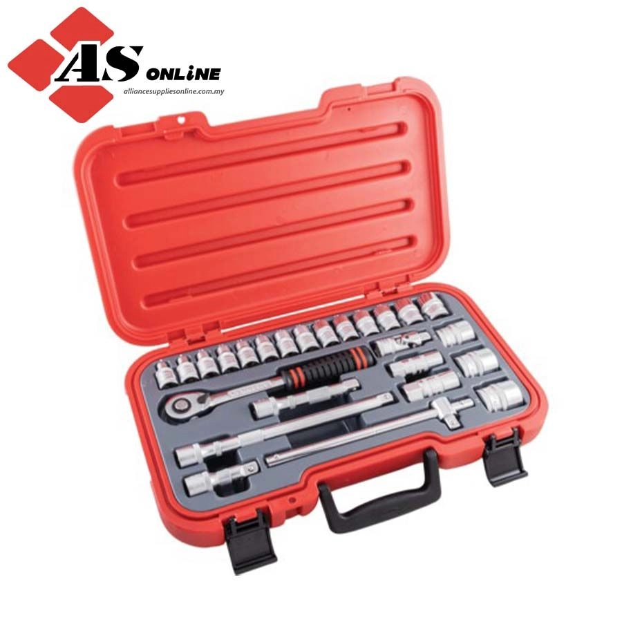 KENNEDY 1/2in. Square Drive Socket Set, Metric, Set of 25 / Model: KEN5827985K