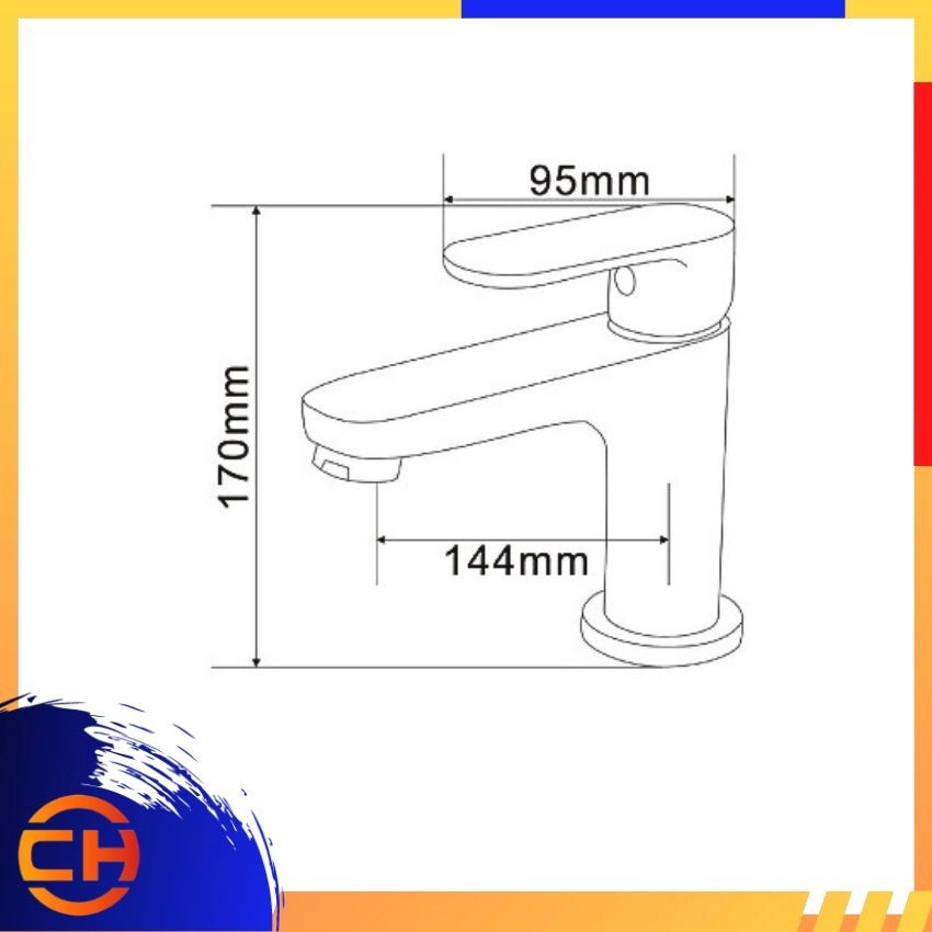 SORENTO BATHROOM FAUCET SRTWT7447-BL Basin Cold Tap Matt Black 