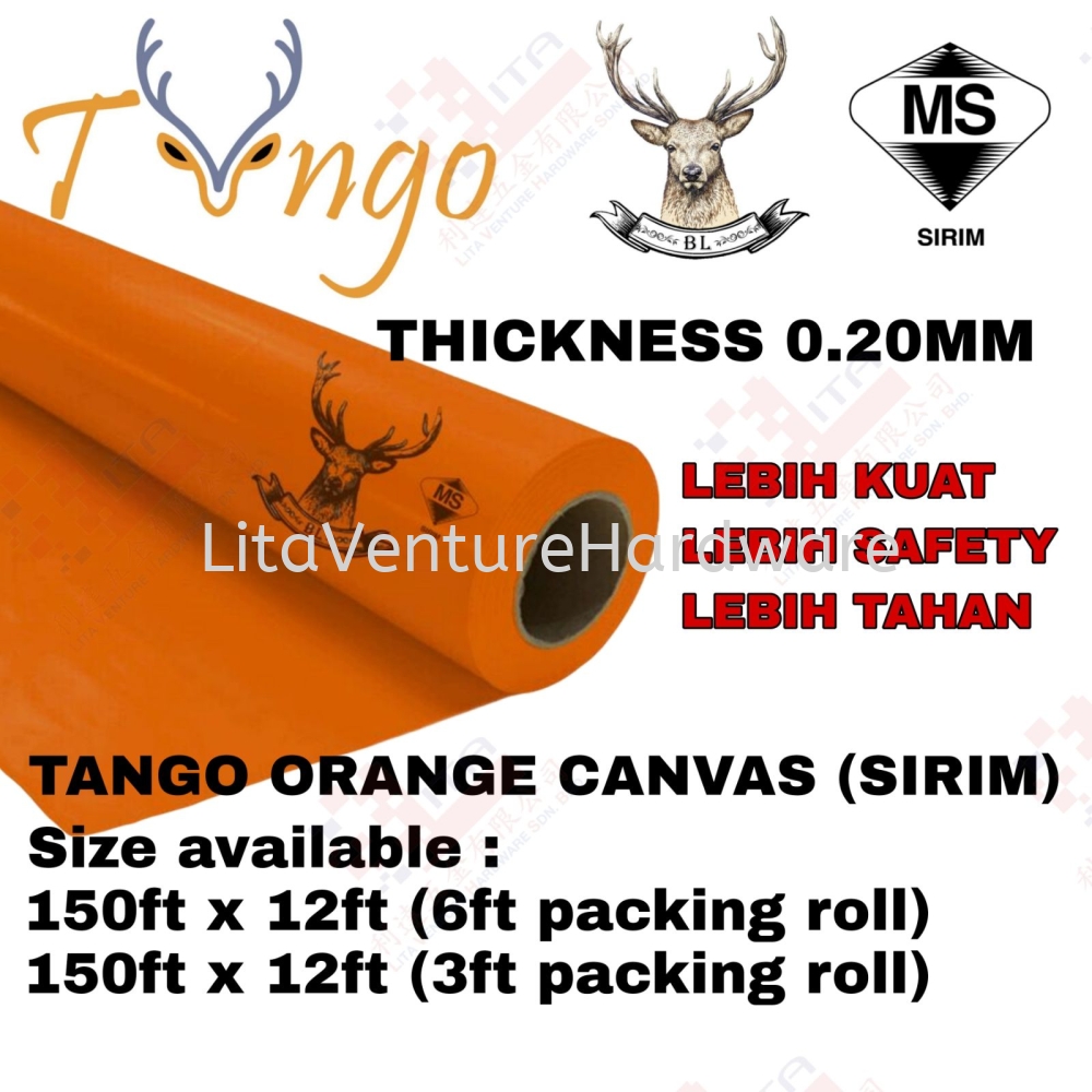 TANGO BRAND ORANGE CANVAS (SIRIM) - 0.20MM