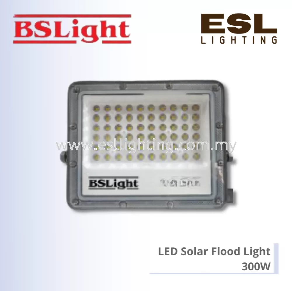BSLIGHT LED SOLAR FLOOD LIGHT WITH MONOCRYSTALLINE SILICON SOLAR PANEL 300W - BSSLFL-1300 [SIRIM] IP65