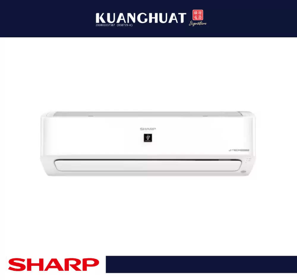 SHARP 2.5HP Deluxe J-Tech Inverter Plasmacluster Air Conditioner (R32) AHXP24YMD