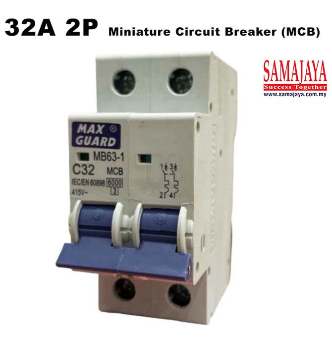 Maxguard 32A 2 Pole MCB