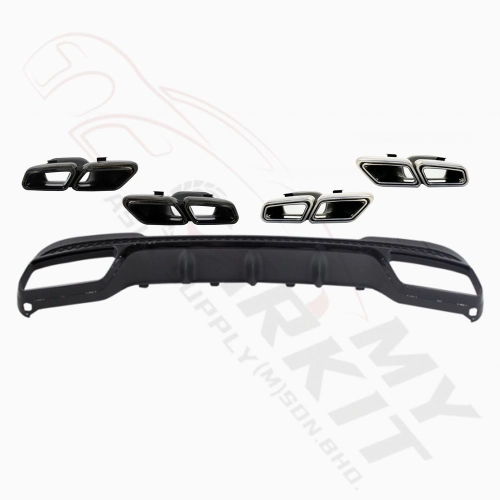 MERCEDES BENZ E CLASS W212 FACELIFT E63 REAR DIFFUSER WITH EXHAUST TIPS