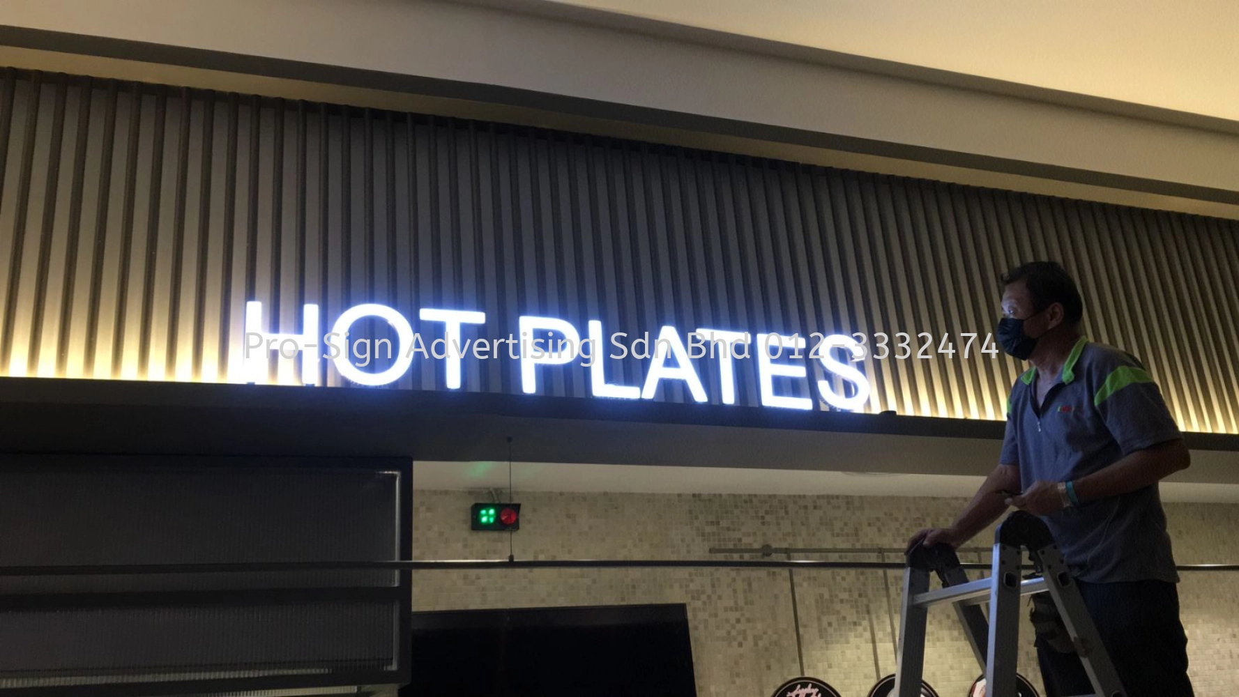 3D RIMLESS GOLD HAIRLINE STAINLESS STEEL LETTERING (PAVILLION FOOD REPUBLIC, 2021, KL)