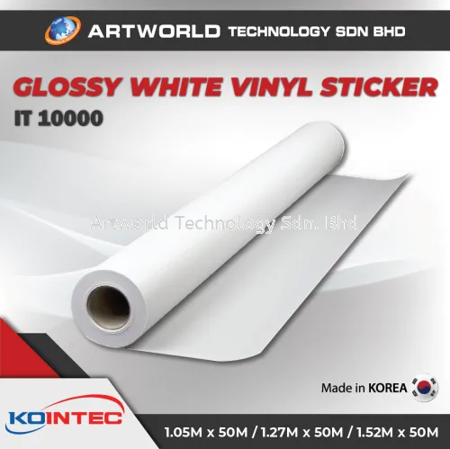 IT 10000 Gloss White Vinyl Sticker