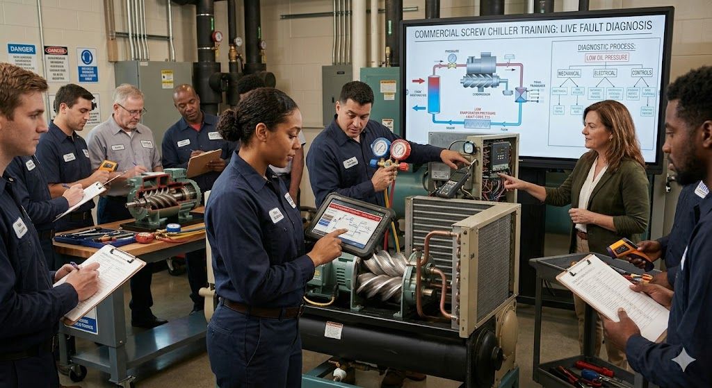 Commercial screw chiller training