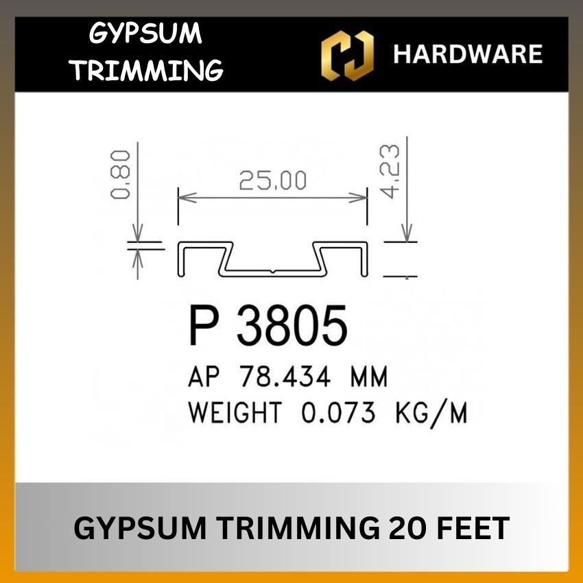 GYPSUM P3805 TRIMMING 20'