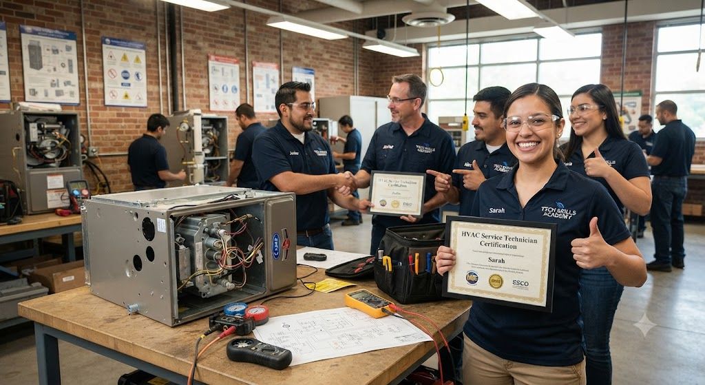 HVAC service technician certification