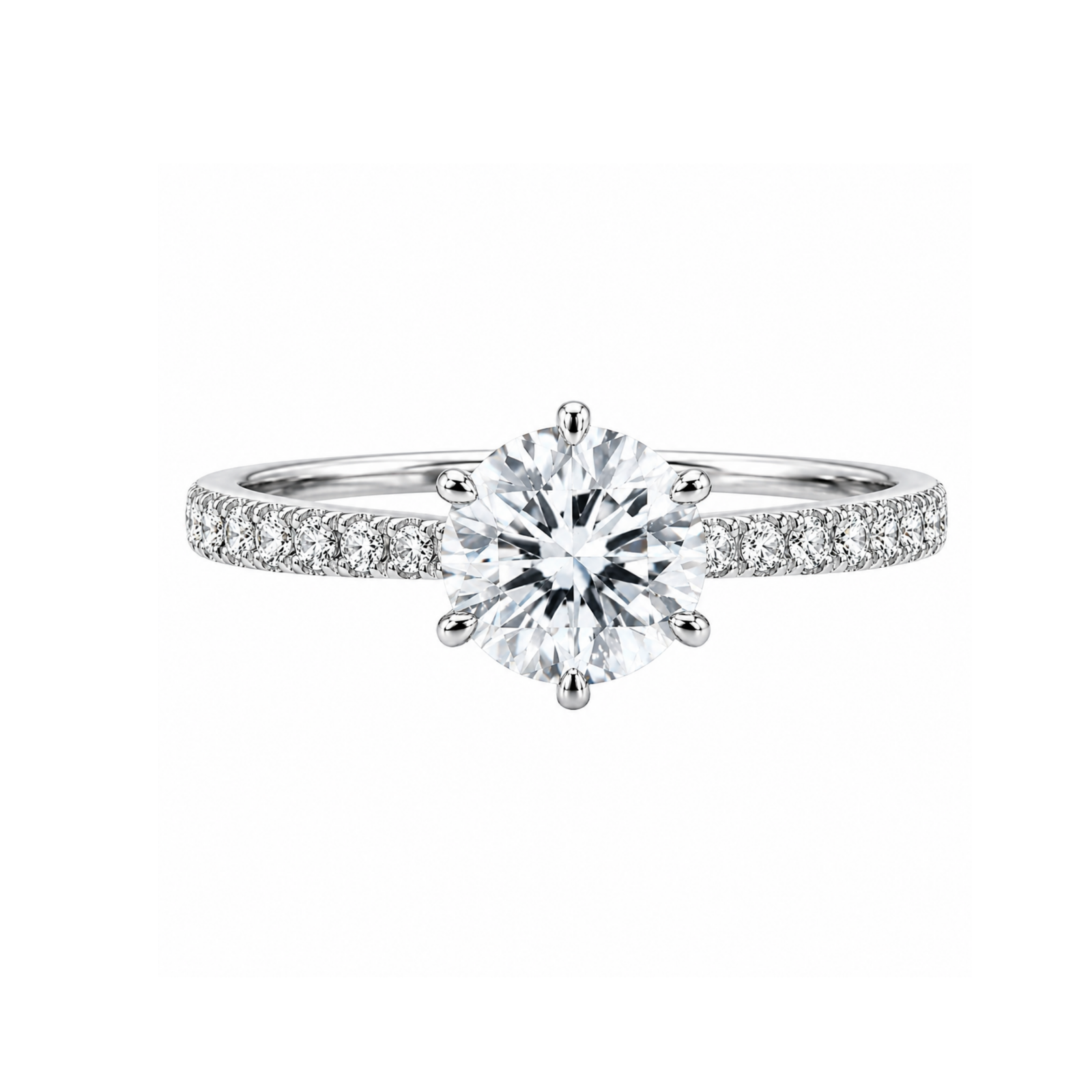 Roman & Co庐 Lysera Ros茅 Bloom Pav茅 Engagement Ring