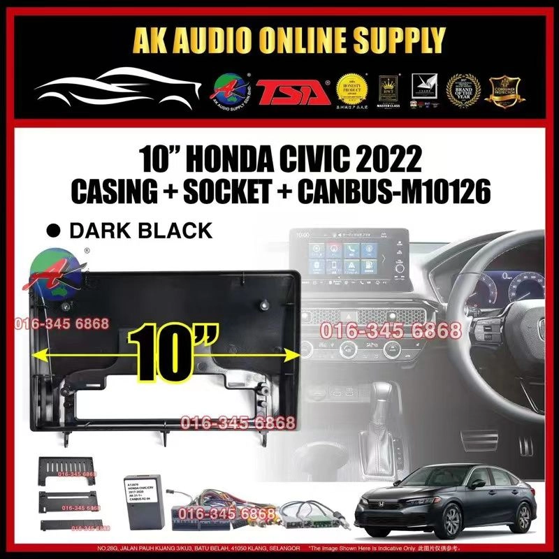 [ MTK 2+32GB ] TSA Honda Civic 2022 - 2023 With Canbus Android 10'' inch Car player Monitor