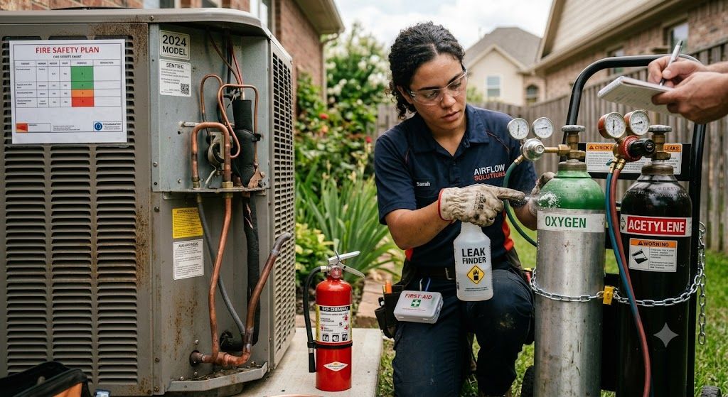HVAC oxy acetylene brazing safety procedures