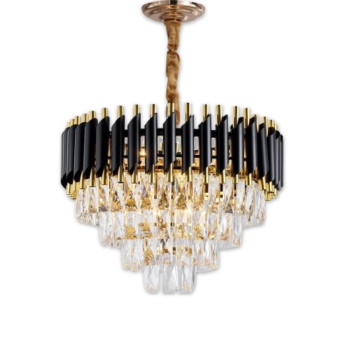 Chandelier 14800 Round Black Gold