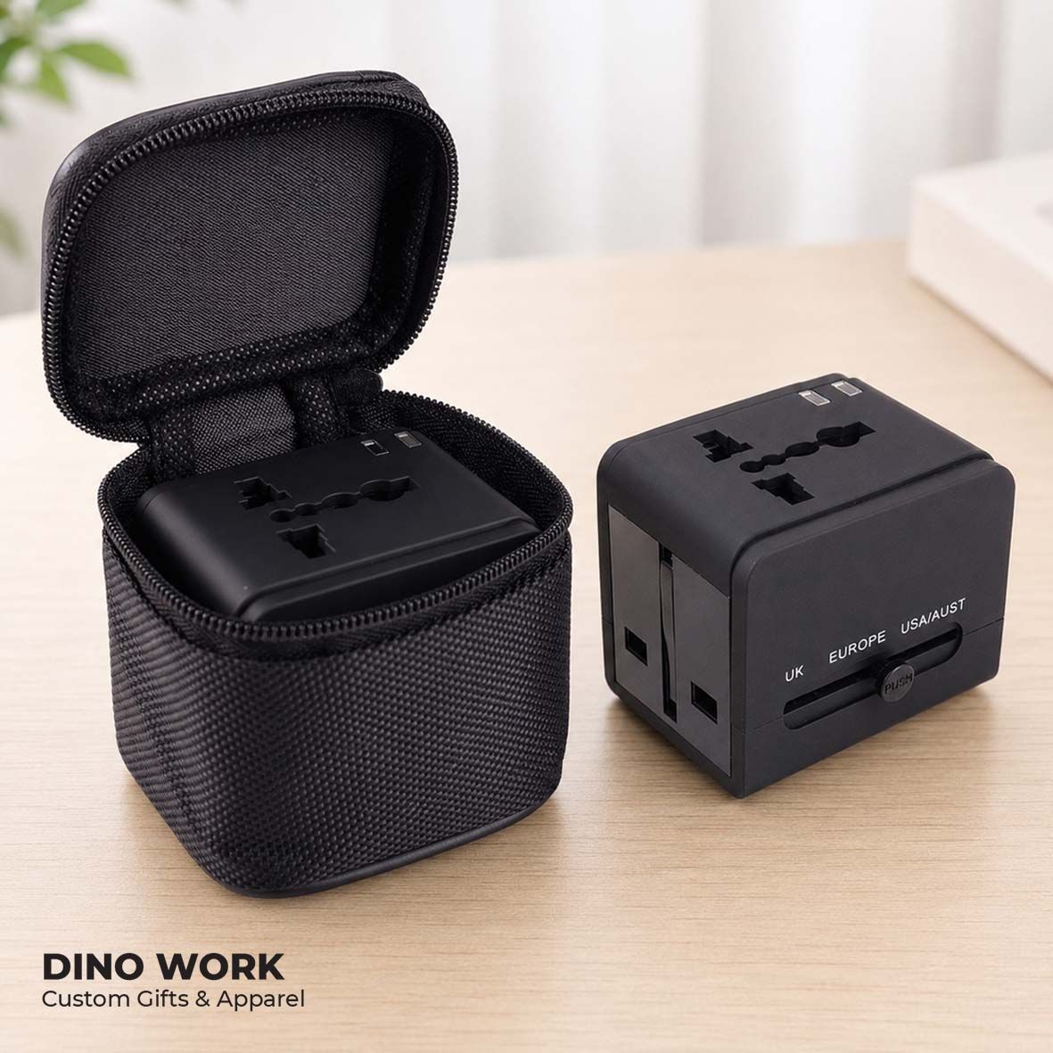 Travel Adapter with Dual USB-A or USB-A + Type C | Free Pouch