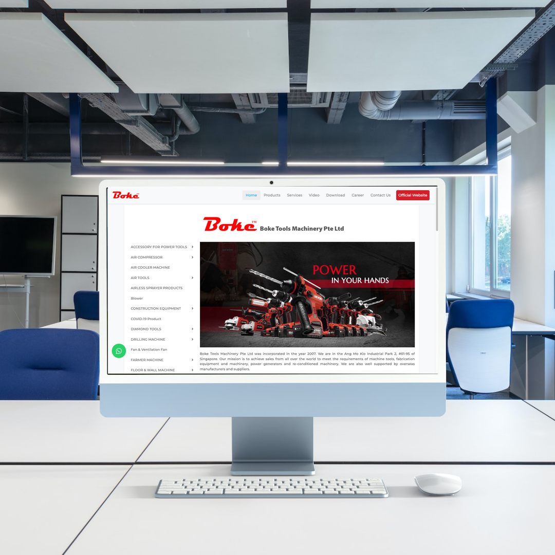 Machinery tools and industrial equipment supplier Web Design | SEO | Digital Marketing | Singapore