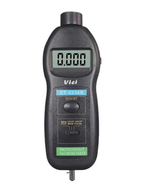 Vici DT-2236B LED non-contact RPM contact RPM and Surface Speed Tachometer, Automatically memory Max/Min/Last value, Automatically store data.