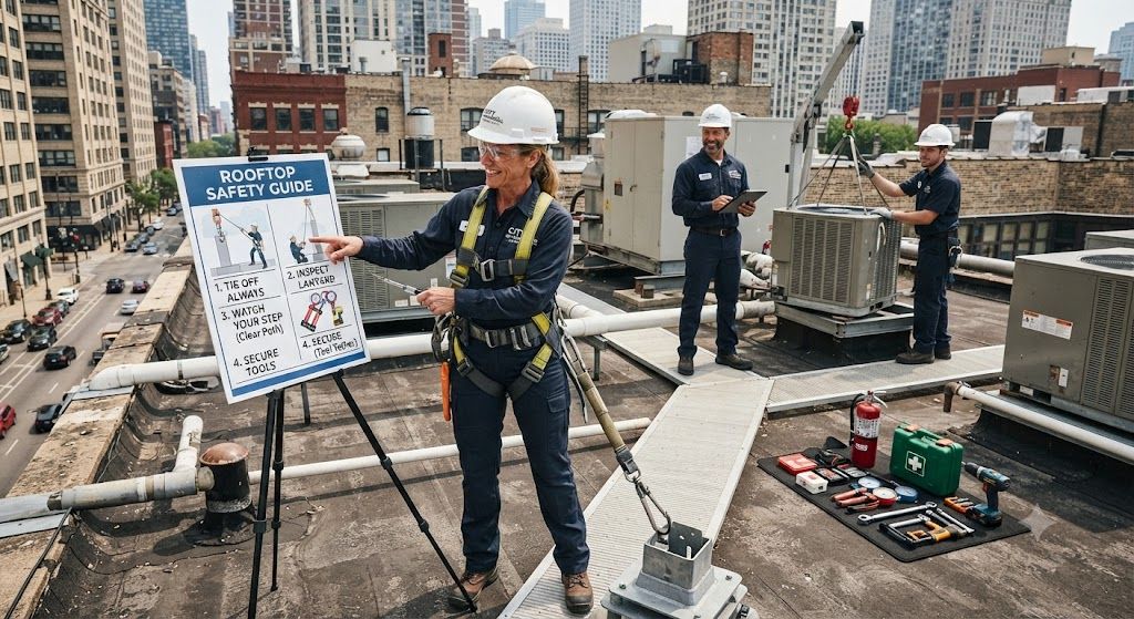 HVAC rooftop work accident prevention guide