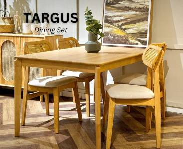 Targus Dining Set (150cm L Table + 4 Chairs)