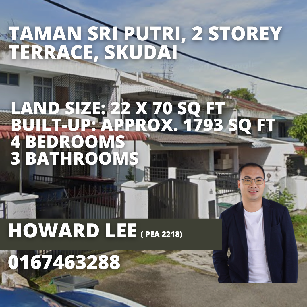 Taman Sri Putri, Skudai, Johor. 2 storey terrace house.