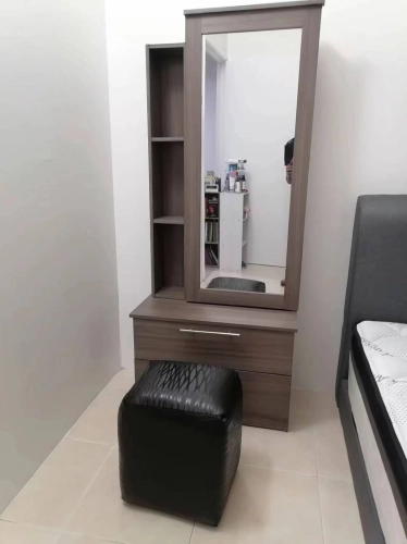 Economy Price Bedroom Furniture Set | Queen Size Bed | 4X6 ft Sliding Clothes Wardrobe | Dressing Make up Table Cabinet | Sweet Home Angelica Mattress | Bedroom Furniture Store Shop | KL | Penang | Kulim | Lunas | Kedah | Ampang | Shah Alam