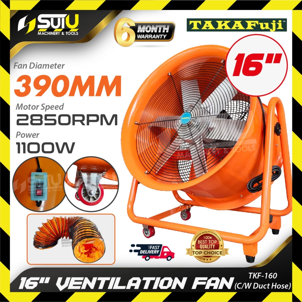 [WITH HOSE] TAKAFUJI TKF-160 / TKF160 16" / 390MM Ventilation Fan 1100W / 2850RPM