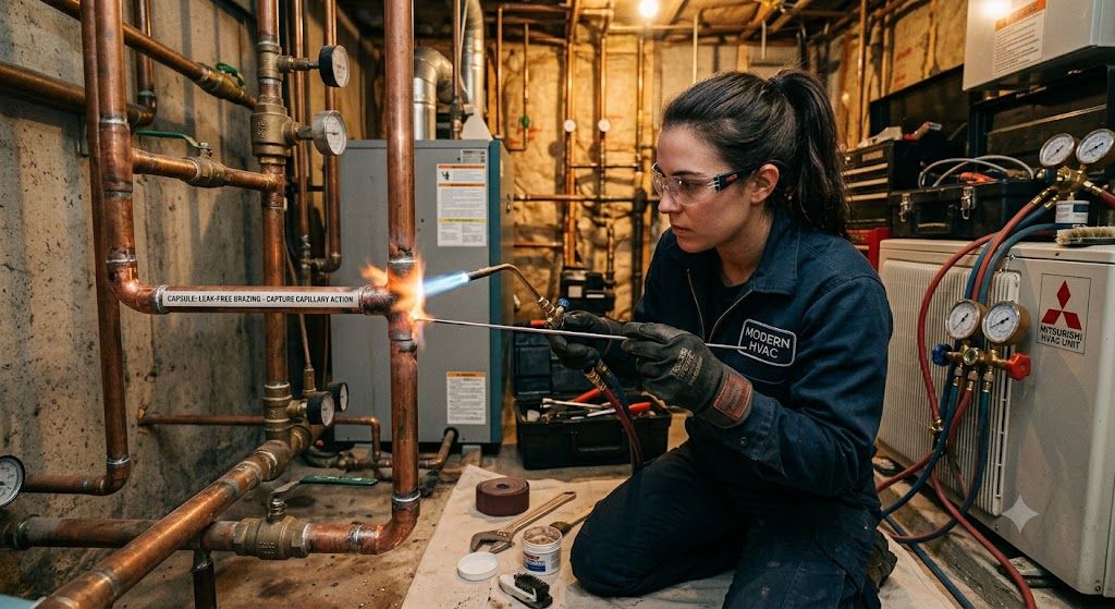 copper joint brazing leak-free techniques