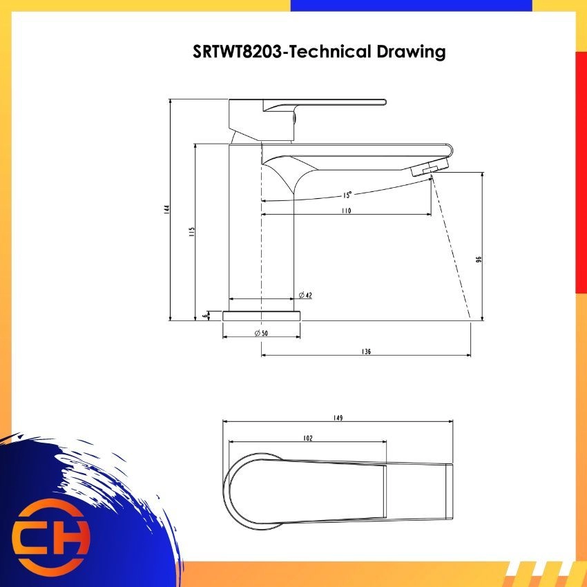 SORENTO BATHROOM FAUCET SRTWT8203 Basin Ciold Tap 