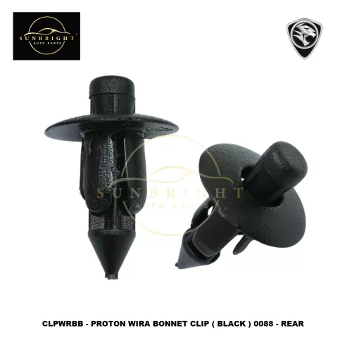 CLPWRBB - PROTON WIRA BONNET CLIP ( BLACK ) 0088 - REAR