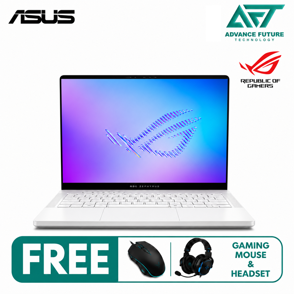 Asus ROG Zephyrus G14 GU405A-RSY016W 14'' 3K OLED 120HZ Gaming Laptop White ( Intel Core Ultra 9 386H, 32GB, 1TB SSD, RTX5070Ti, W11 )