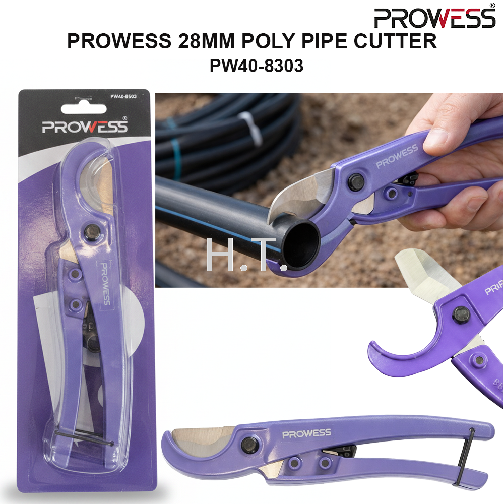 PROWESS 28MM POLY PIPE CUTTER | POLY & PVC PIPE CUTTER | PROFESSIONAL PLASTIC PIPE CUTTING TOOL ( PW40-8303 )