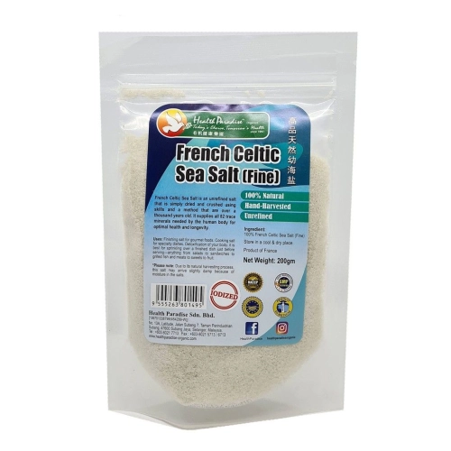 SEA SALT - FRENCH CELTIC (FINE) (IODIZED) - 200GM