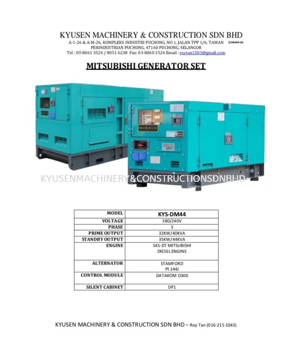 Mitsubishi Generator DM44