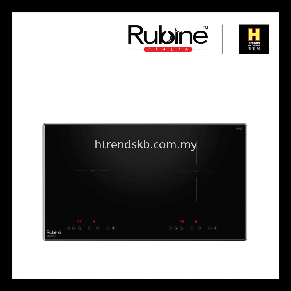 Rubine Veloce Series Build In Induction Hob RCH-VELOCE44-BL
