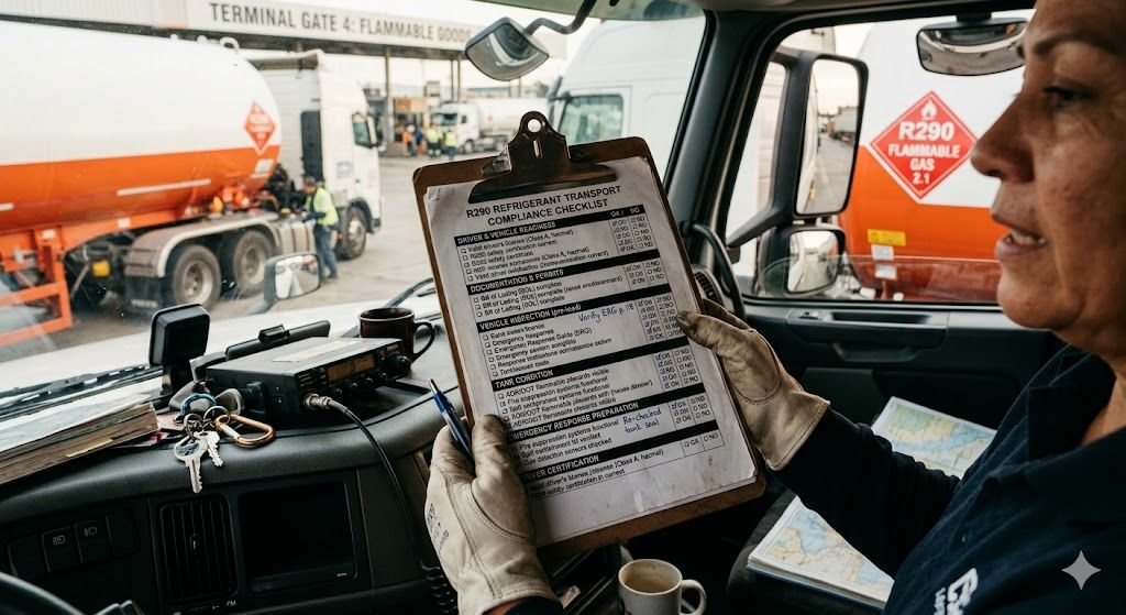 R290 refrigerant transport compliance checklist