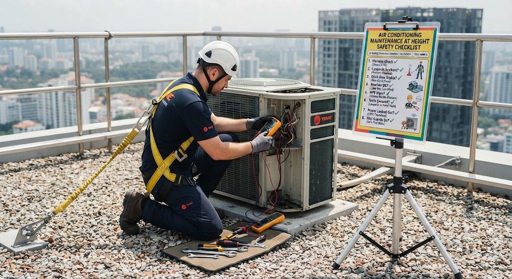 air conditioning safety checklist for maintenance at height