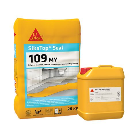 SikaTop庐 Seal-109 MY Polymer-modified, flexible, cementitious waterproofing coating