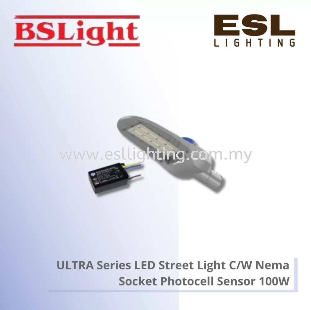 BSLIGHT ULTRA SERIES LED Street Light C/W Nema Socket Photocell Sensor - 100W - BSSL-8100