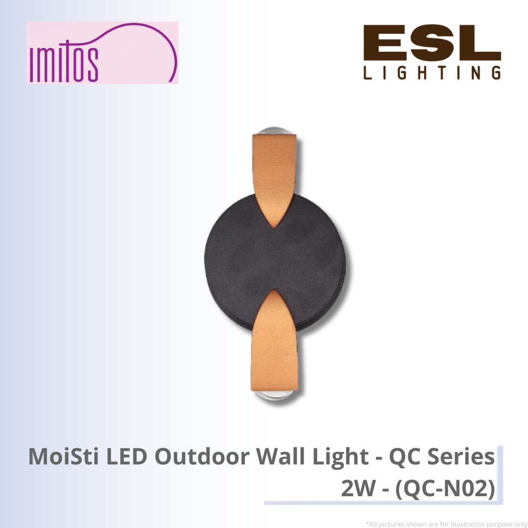 IMITOS MoiSti LED Outdoor Wall Light (QC Series) 2W - QC-N02 IP65