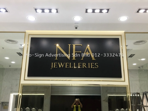 GOLD STAINLESS STEEL BOX UP WITH BACK PANEL (NFA JEWELS, KL, 2022)