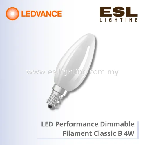 LEDVANCE LED Performance Dimmable Filament Classic B E14 4W - 4058075751590 / 4058075751613