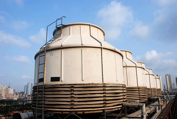 Industrial cooling tower installation