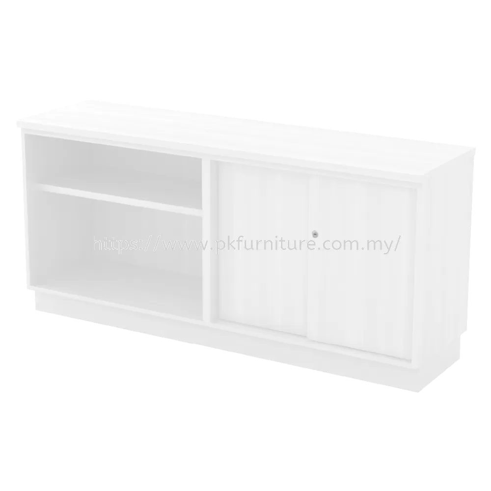 H SERIES - YOS-7160 - YOS-7180 - OPEN SHELF + SLIDING DOOR LOW CABINET