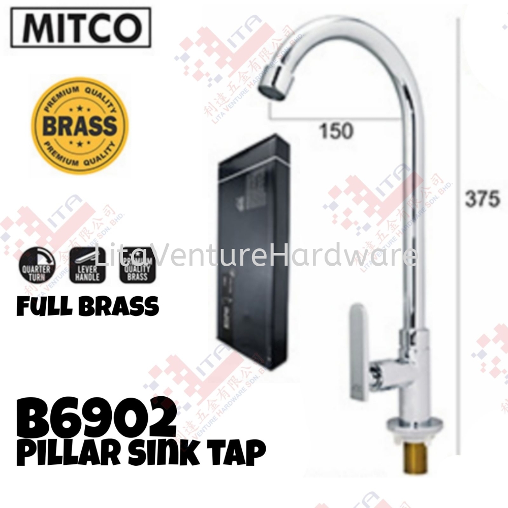 MITCO BRAND PILLAR SINK TAP - B6902