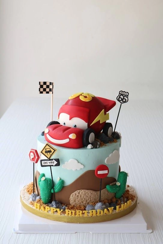 Lightning McQueen Chocolate Pinata Cake