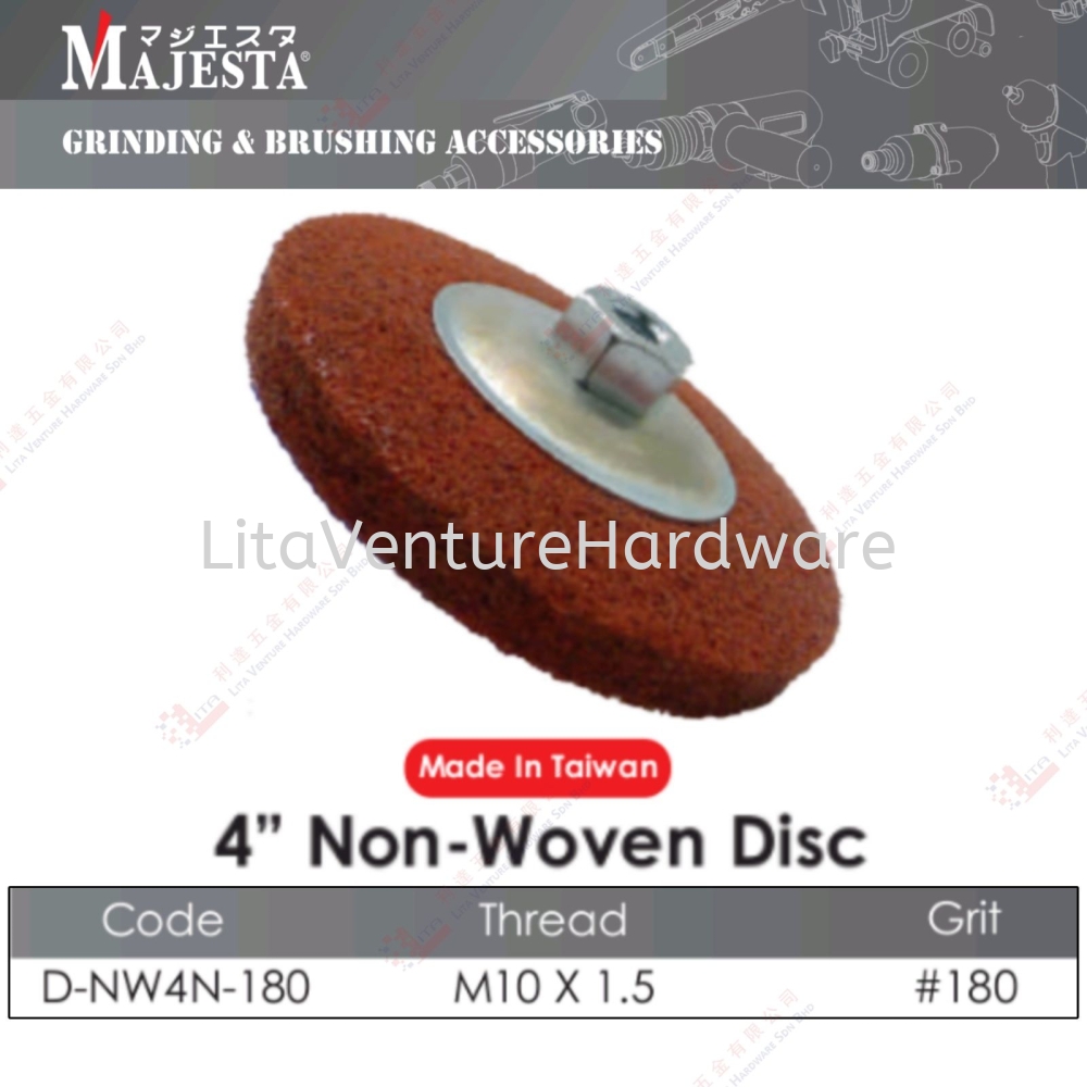 MAJESTA BRAND 4'' NON WOVEN DISC - DNW4N180