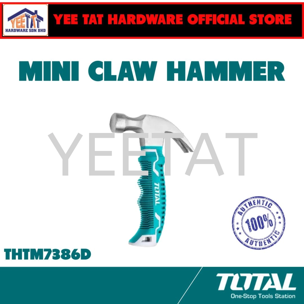 [ TOTAL ] THTM7386D Mini Claw Hammer 8oz