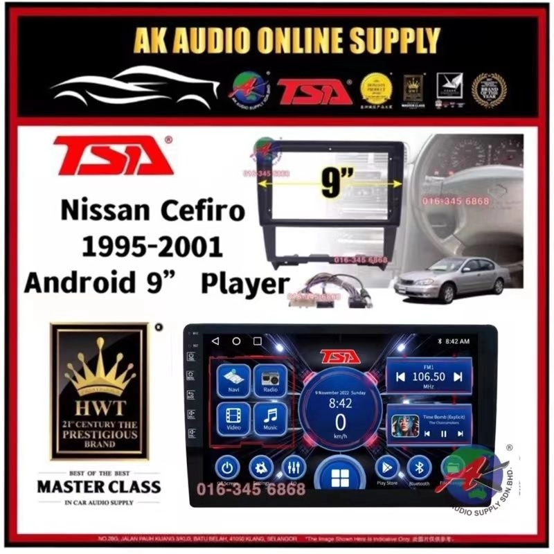 [ MTK 2+32GB ] TSA Nissan Cefiro A32 1995 - 2001 Android 9'' inch Car player Monitor