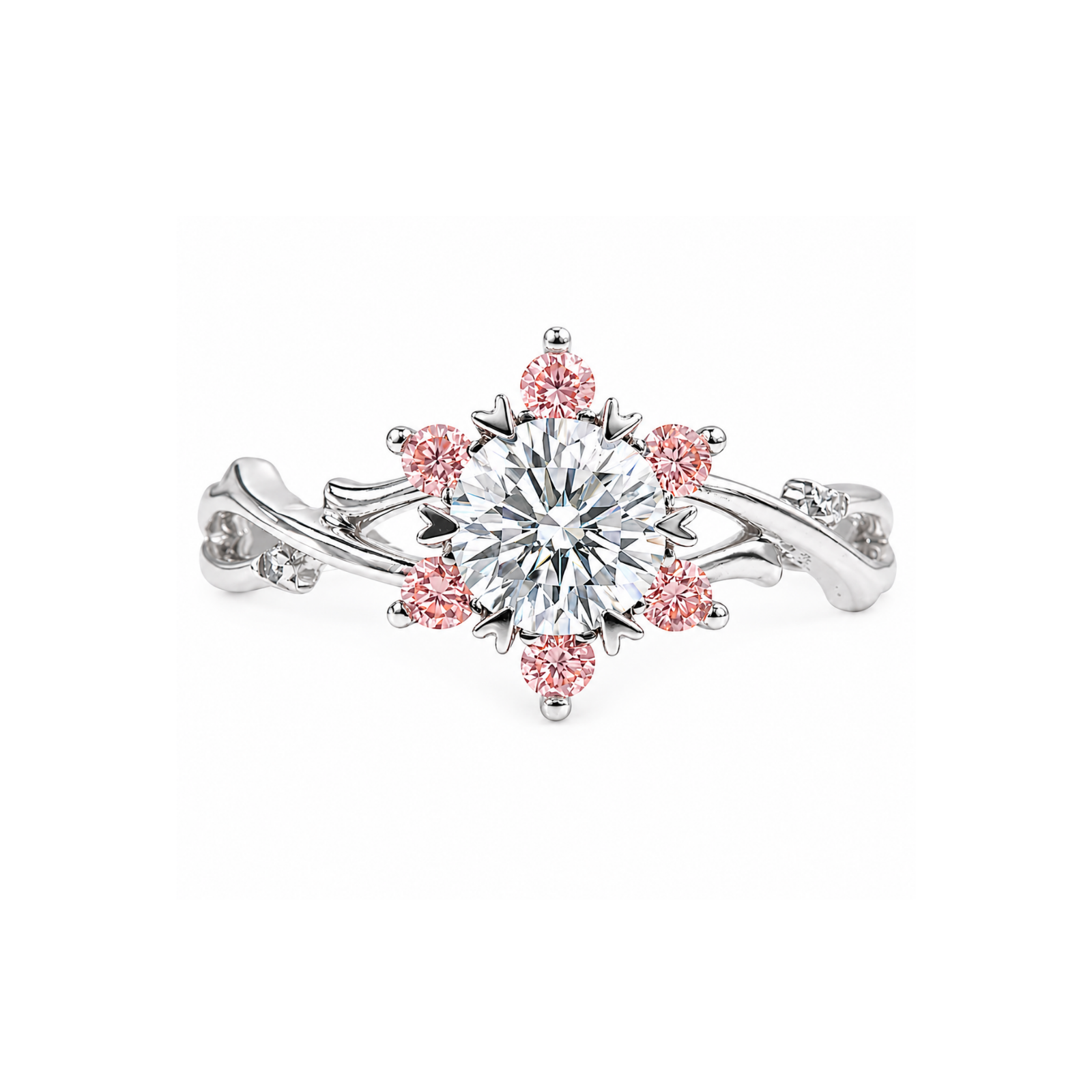 Roman & Co庐 Roselle Blossom Crown Solitaire Engagement Ring
