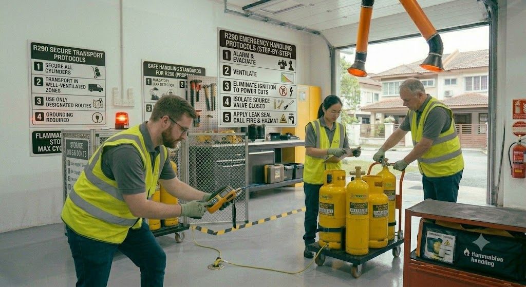R290 emergency handling procedures